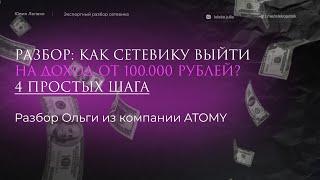 РАЗБОР: КАК СЕТЕВИКУ ВЫЙТИ НА ДОХОД ОТ 100.000 РУБЛЕЙ? 4️⃣ ПРОСТЫХ ШАГА