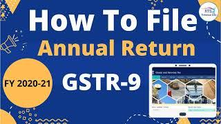 How to file Annual return GSTR 9 for fy 2020 21, how to file gstr 9 annual return ,