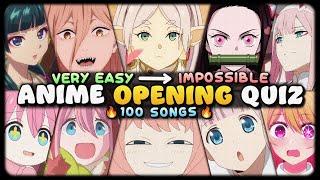  ANIME OPENING QUIZ: VERY EASY  OTAKU  IMPOSSIBLE! 【100 BANGER OPENINGS】 – How many do you know?