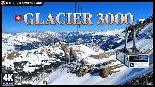 Glacier 3000 - 5.3K  Ep#2 - Spectacular view on Cable Cars, Canton of Vaud in Switzerland