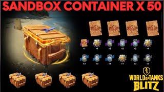 Opening 50 Sandbox Container WoT Blitz ● again