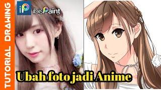 tutorial mengubah foto menjadi illustrasi anime di ibis paint x