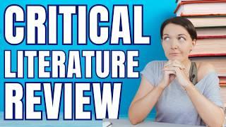 Critical literature review – how to do it well!