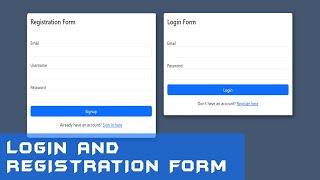 PHP TUTORIAL - LOGIN AND REGISTRATION FORM with BOOTSTRAP