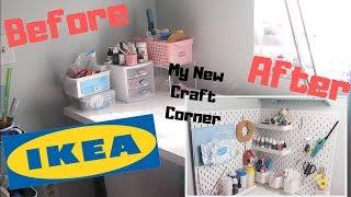 Small Craft Corner Makeover with IKEA Skadis Pegboard DIY