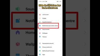 Hide Notification Bar On Lock Screen ️ #shorts #viralshort #notification