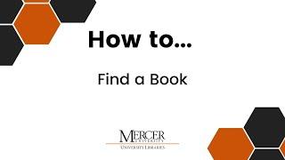 How to Find a Book