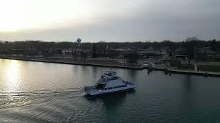 Walpole Island Ferry  From Canada To Algonac, Michigan | DJI Mini 3 Pro 4K