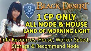 Node Guide Land of Morning Light, 1 CP Only, House, Cost, Resource, Worker (Black Desert Online) BDO