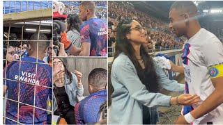  Kylian mbappe hit a fan in the face with a ball & he went to check up on her, gifted her a jersey