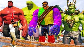 100 HULKs vs GOD Fire HULK vs Shark HULK in GTA 5 ! FRANKLIN & SHINCHAN help