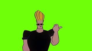 Johnny Bravo, That little fella is not real, Green screen