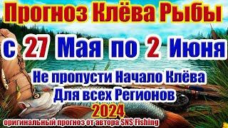 Прогноз клева рыбы на неделю с 27 Мая по 2 Июня Прогноз клева рыбы Лунный Календарь рыбака