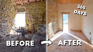 ONE YEAR RENOVATION TIMELAPSE 2 | Italian Stone House Transformation