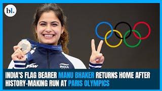 India's flag bearer Manu Bhaker returns home after history-making run at Paris Olympics