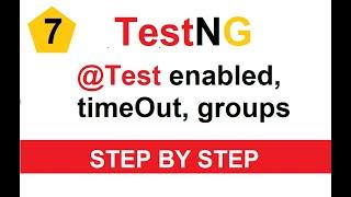 Tutorial 7 - TestNG @Test options - enabled, alwaysRun, timeout, groups..