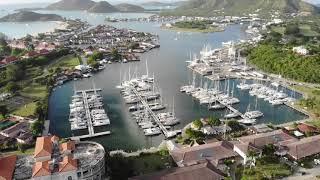 Aerial Views of Jolly Harbour Marina & Boatyard January 2023