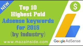 Top 10 High Paying Keywords With CPC And Search Volume