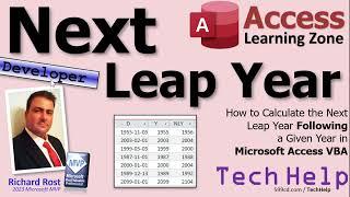 How to Calculate the Next Leap Year Following a Given Year in Microsoft Access VBA