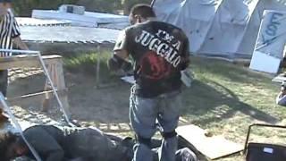 ESW backyard wrestling - Wicked J vs The Conductor Human Torch Match (June 13th 2009)