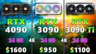 RTX 4090 24GB vs RTX 3090 24GB vs RTX 3090 Ti 24GB | PC Gameplay Tested in 4K