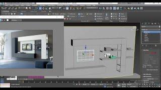 3dsmax Tutorials, Learn 3D Modeling & Texturing a LED TV Unit with assets from Scratch in 3dsmax P1