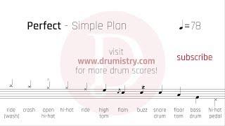 Simple Plan - Perfect Drum Score