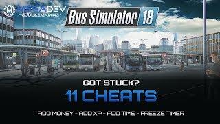 BUS SIMULATOR 18 CHEATS: Add Money, XP, Freeze Timer, ... | Trainer by MegaDev