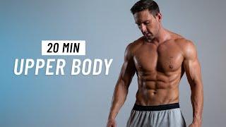 20 Min UPPER BODY Workout With Dumbbells (Build Muscle & Strength)