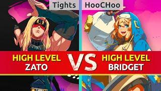 GGST ▰ Tights (Zato-1) vs HooCHoo (Bridget). High Level Gameplay