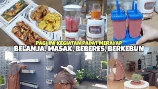 MENU HARI INI ENAK! BELANJA, MASAK, BEBERES DAN BERKEBUN, BIKIN ES PAKAI BLENDER ICE CRUSHER MECOO