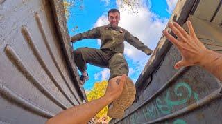 ESCAPING ANGRY MILITARY DAD (Funny Parkour POV Chase in Real Life)