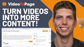 Convert Videos and Audio into Blogs, Course Modules, and More! | VideoToPage