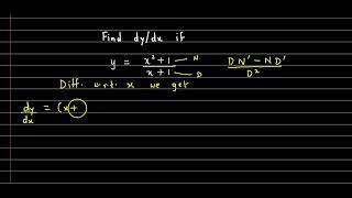 Derivative of (x^2+1)/(x+1) - Quotient Rule