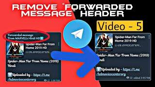 Remove Telegram Files Forward Channel Name |Forward Caption | Forword Name