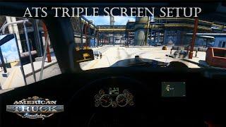 I love my new American Truck Simulator Setup! ATS triple screen setup with free bezel kit!