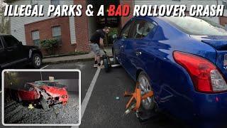 Illegal Parks & A BAD Rollover Crash In Gatlinburg