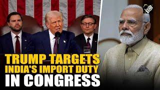 "India charges 100%..." US President Trump targets India's import duty in speech to US Congress