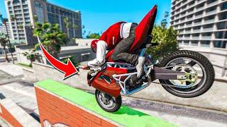 CRAZY REAL LIFE BIKE STUNTS! - (GTA 5 Stunts & Fails)