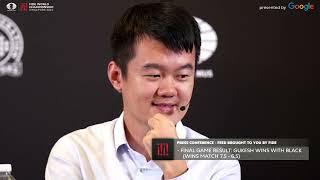 Ding Liren's Press Conference AFTER LOSING THE WORLD CHAMPION TITLE