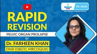 Pelvic Organ Prolapse (Management) explained by Dr. Farheen Khan | Aakash PG Plus