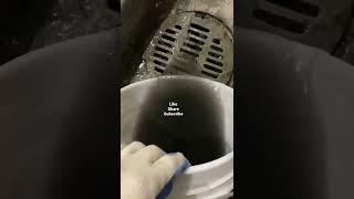 Dirty pipe water going down the drain #construction #drain #water #dirty ￼