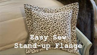 Easy Pillow Cover with Flange Border that DOES NOT FLOP OVER!