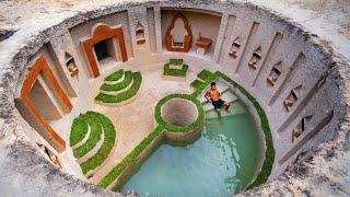 Incredible Building Skills! Build Most Modern Underground Swimming Pool and Secret Underground House