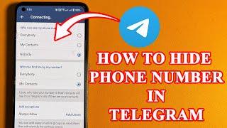 How to hide phone number in telegram