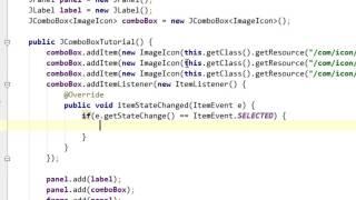 Java swing GUI tutorial #26: JComboBox, ItemListener and DefaultComboBoxModel