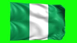 Green screen Footage | Nigeria Waving Flag Green Screen Animation | Royalty-Free