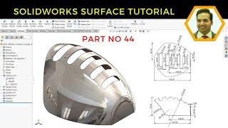 SolidWorks Surface Modeling: Step-by-Step Tutorial with Lofted, Trimmed, Filled, Knit Surfaces!