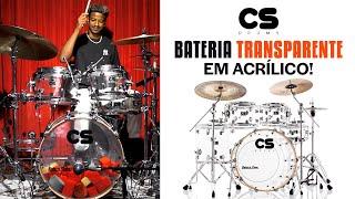 Bateria TRANSPARENTE CS Drums Acrylic Clear