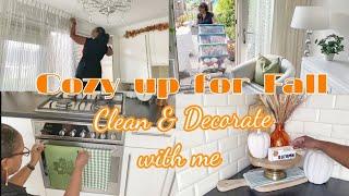 FALL CLEAN + DECORATE WITH ME 2021 | Fall Kitchen Decor | Cozy Up For Fall